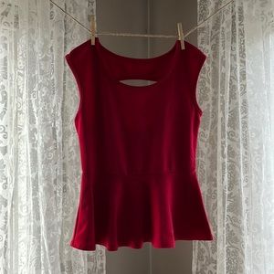 Red Top with Back Cut Out